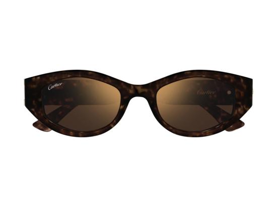 26FW 까르띠에 선글라스 호피무늬 CT0667S 볼드 오버사이즈 캣아이 - CARTIER