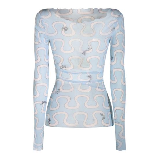 26FW 에밀리오푸치 탑 6UJM456U829032 Blue - EMILIO PUCCI