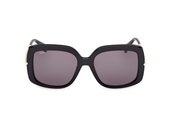 26SS 막스마라 선글라스 글로시 블랙 MM0195 오버사이즈 스퀘어 아세테이트