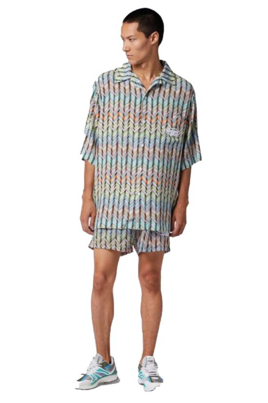  미소니 반팔 셔츠 8053147062372 Grey - MISSONI