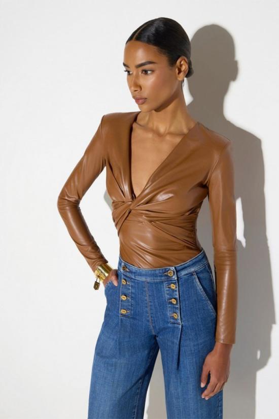 26FW 엘리자베타프랜치 탑 BO04566E2FK342 Brown - ELISABETTA FRANCHI