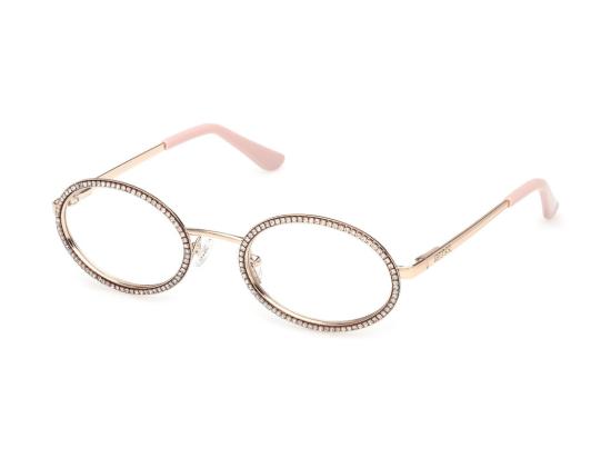 26SS 게스 안경 골드 Gu50362 원형 라인스톤 안경 - GUESS