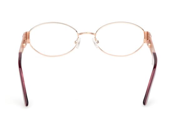 26SS 게스 안경 버건디 Gu50314 원형 금속 안경 - GUESS