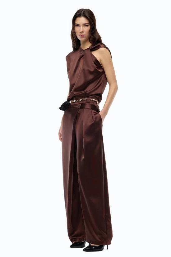 26FW 핑코 탑 8053177615371 Brown - PINKO
