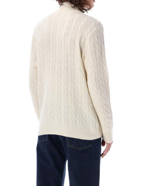 26FW 폴로 랄프로렌 포니 자수 케이블 니트 점퍼 710876766001 White - POLO RALPH LAUREN