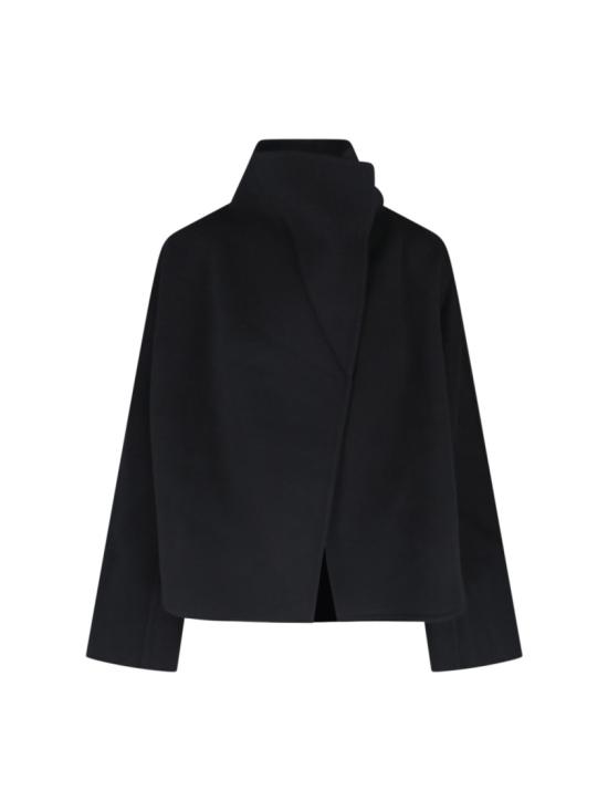 26FW 알마다 라벨 코트 6501BL Black