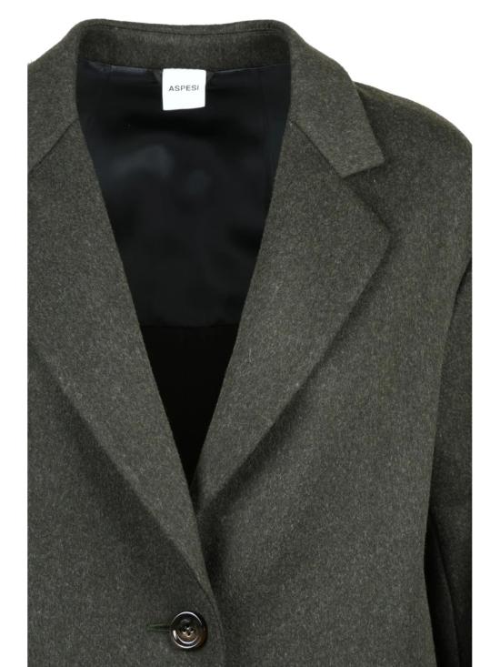 25FW 아스페시 코트 노치드 라펠과 버튼 여밈이 있는 롱라인 테일러드 - ASPESI