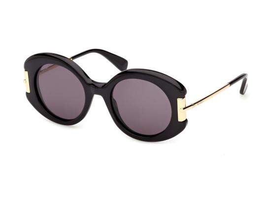 26SS 막스마라 선글라스 블랙 Mm0188 라지 라운드 아세테이트 - MAX MARA