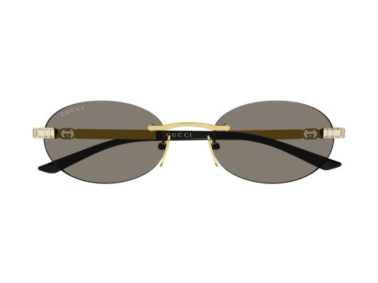 26FW 구찌 선글라스 골드 GG2214S 무테 원형 크리스탈 - GUCCI