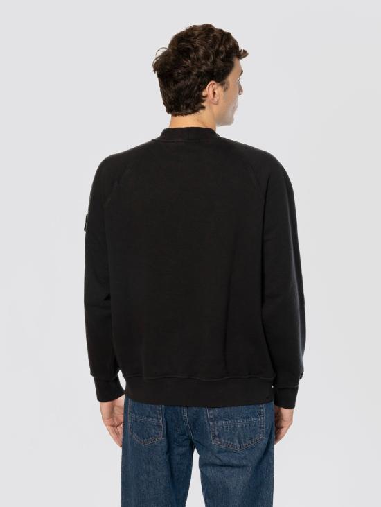 26FW 스톤 아일랜드 긴팔 티셔츠 Cotone Nero의 Felpa Gircollo Tubolare - STONE ISLAND