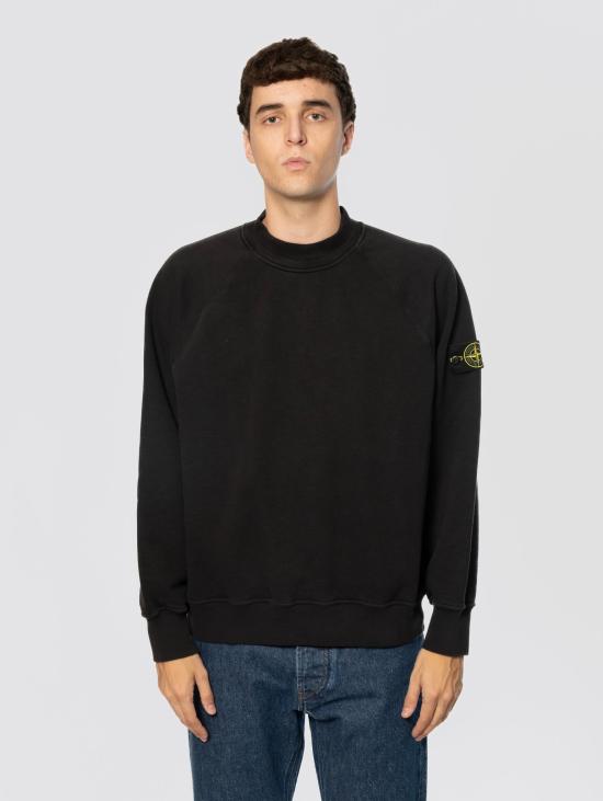 26FW 스톤 아일랜드 긴팔 티셔츠 Cotone Nero의 Felpa Gircollo Tubolare
