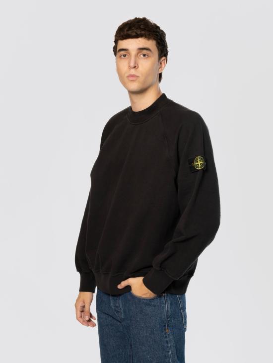 26FW 스톤 아일랜드 긴팔 티셔츠 Cotone Nero의 Felpa Gircollo Tubolare - STONE ISLAND