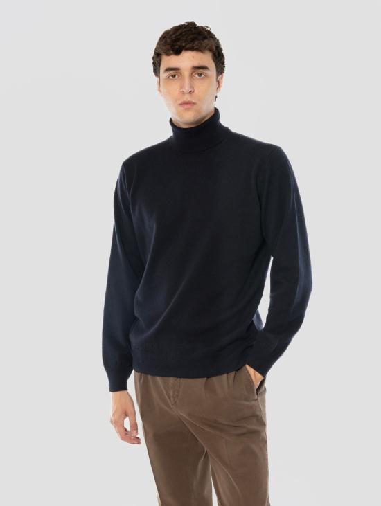 26FW 필리포 드 로렌티스 스웨터 Misto Cashmere Finezza 12 Blu 소재의 돌체비타 - FILIPPO DE LAURENTIIS