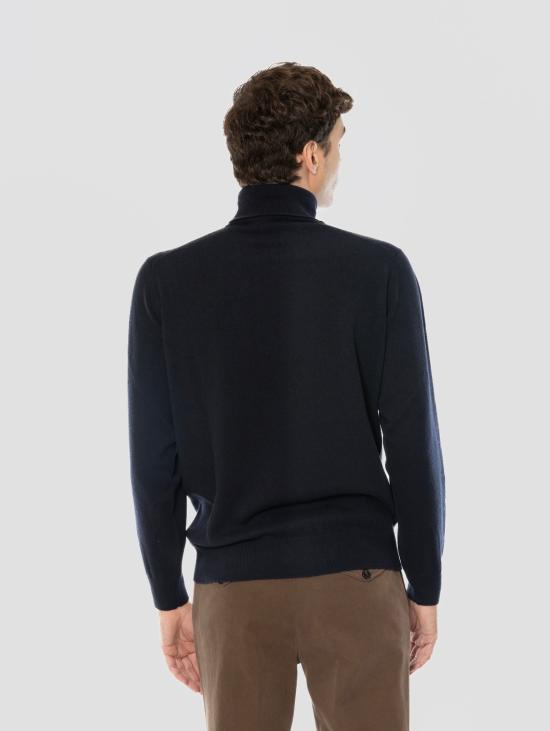 26FW 필리포 드 로렌티스 스웨터 Misto Cashmere Finezza 12 Blu 소재의 돌체비타 - FILIPPO DE LAURENTIIS