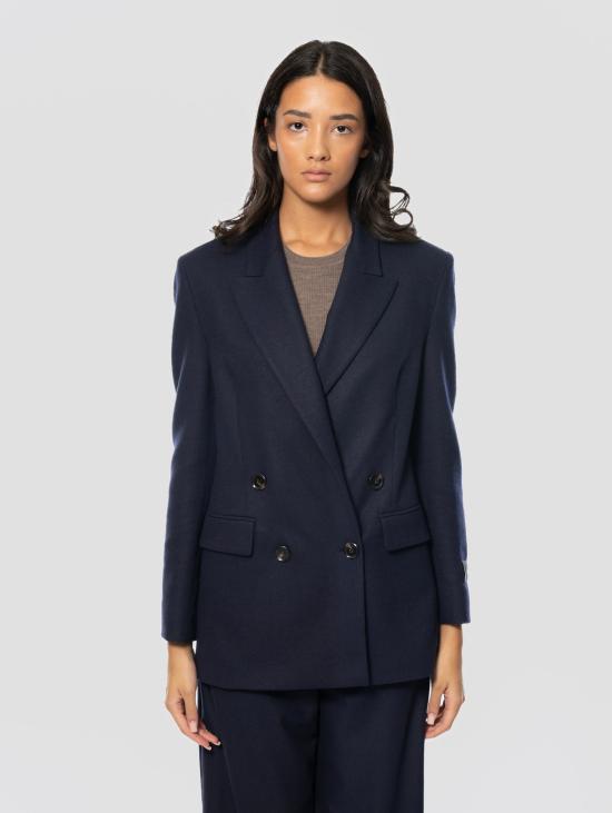 26FW 핑코 자켓 Jersey di Flanella Blu의 Giacca Doppiopetto