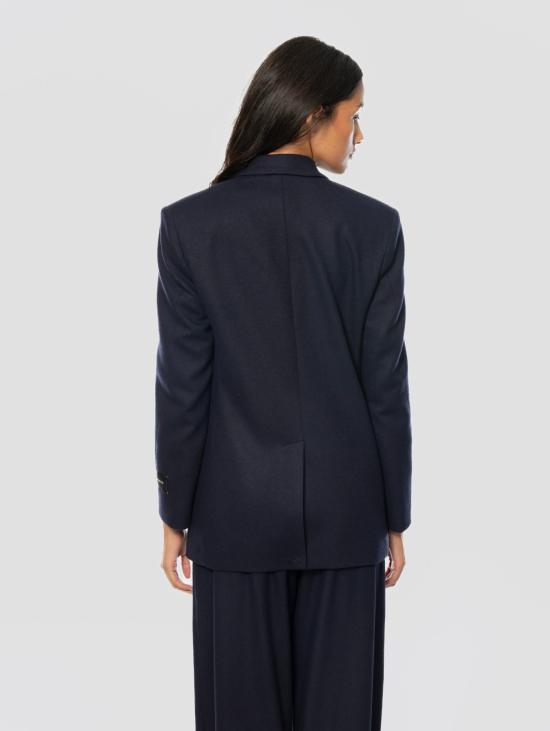 26FW 핑코 자켓 Jersey di Flanella Blu의 Giacca Doppiopetto - PINKO