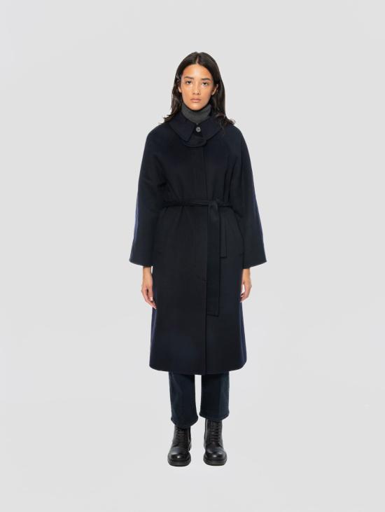 26FW 팔토 코트 Lana con Cintura Blu Navy 네이비 컬러의 Cappotto Lungo