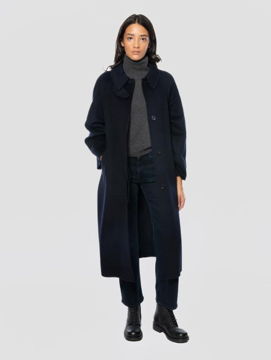 26FW 팔토 코트 Lana con Cintura Blu Navy 네이비 컬러의 Cappotto Lungo - PALTO`