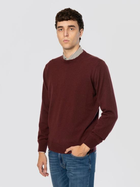 26FW 필리포 드 로렌티스 스웨터 Sottile Lana와 캐시미어 보르도 소재의 Maglia Girocollo - FILIPPO DE LAURENTIIS