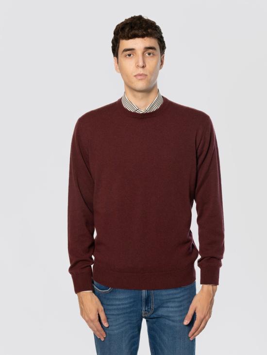 26FW 필리포 드 로렌티스 스웨터 Sottile Lana와 캐시미어 보르도 소재의 Maglia Girocollo