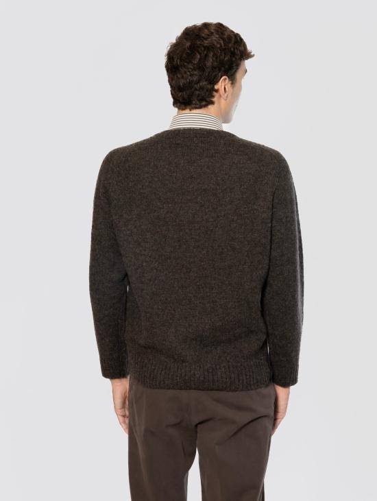 26FW 필리포 드 로렌티스 스웨터 알파카 테스타 모로의 Maglia Girocollo Manica Rglan - FILIPPO DE LAURENTIIS