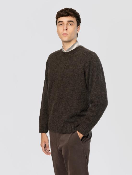 26FW 필리포 드 로렌티스 스웨터 알파카 테스타 모로의 Maglia Girocollo Manica Rglan - FILIPPO DE LAURENTIIS
