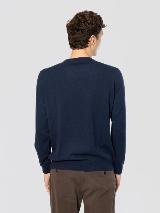 26FW 필리포 드 로렌티스 스웨터 Sottile Lana 및 캐시미어 Oltremare 소재의 Maglia Girocollo - FILIPPO DE LAURENTIIS