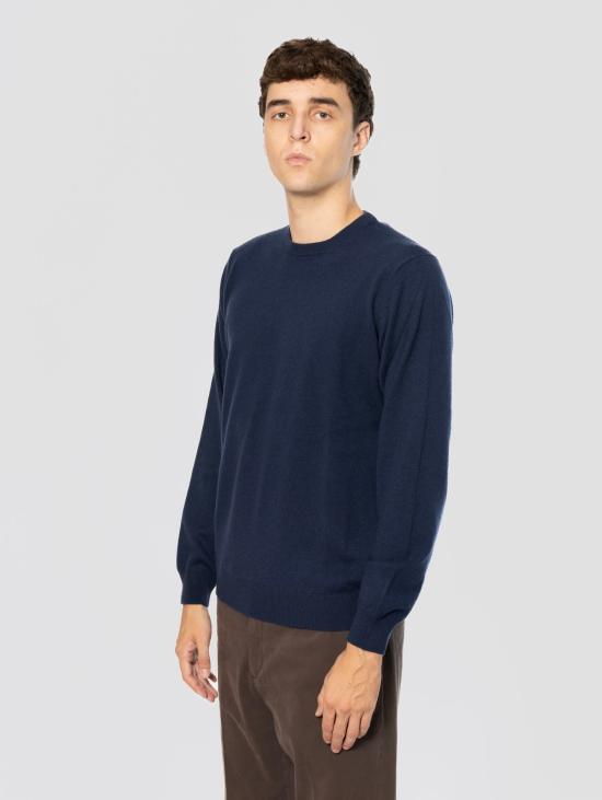 26FW 필리포 드 로렌티스 스웨터 Sottile Lana 및 캐시미어 Oltremare 소재의 Maglia Girocollo - FILIPPO DE LAURENTIIS