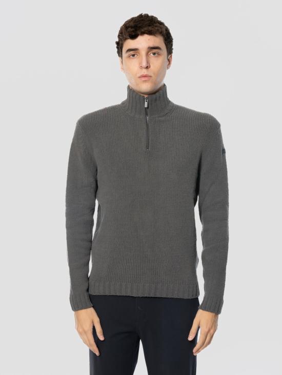 26FW 알알디 스웨터 Maglione Mezza 지퍼 스트레치 그리지오
