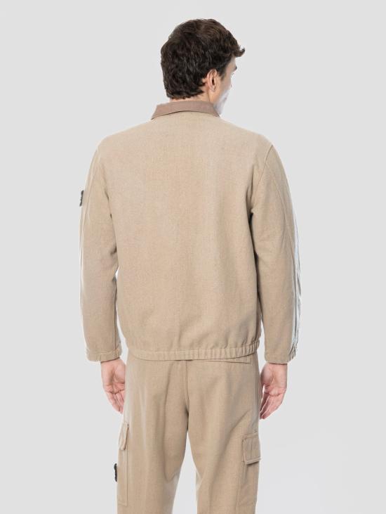 26FW 스톤 아일랜드 자켓 Flanella di Lana 스트레치 비스코토 소재의 오버셔츠 - STONE ISLAND