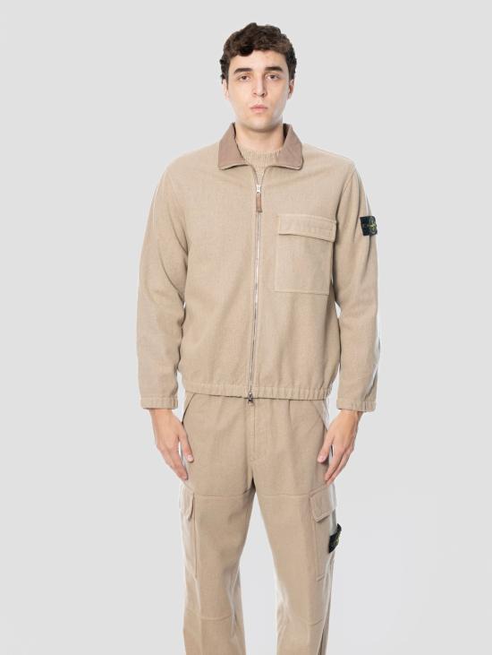 26FW 스톤 아일랜드 자켓 Flanella di Lana 스트레치 비스코토 소재의 오버셔츠