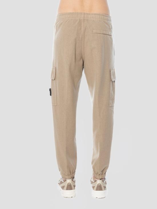 26FW 스톤 아일랜드 팬츠 플라넬라 비스코토 소재의 Pantaloni 카고 조거 - STONE ISLAND