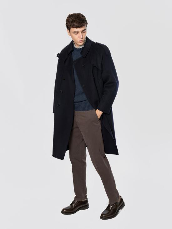 26FW 팔토 코트 Panno di Lana Blu의 트렌치 도피오페토 - PALTO`