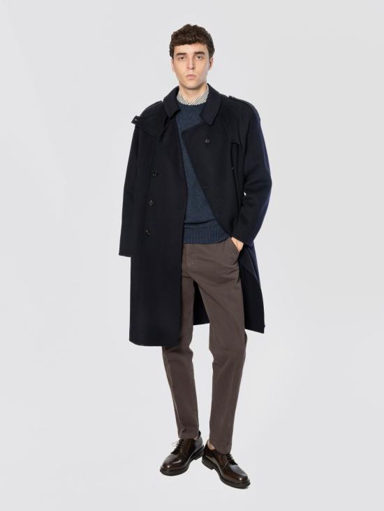 26FW 팔토 코트 Panno di Lana Blu의 트렌치 도피오페토