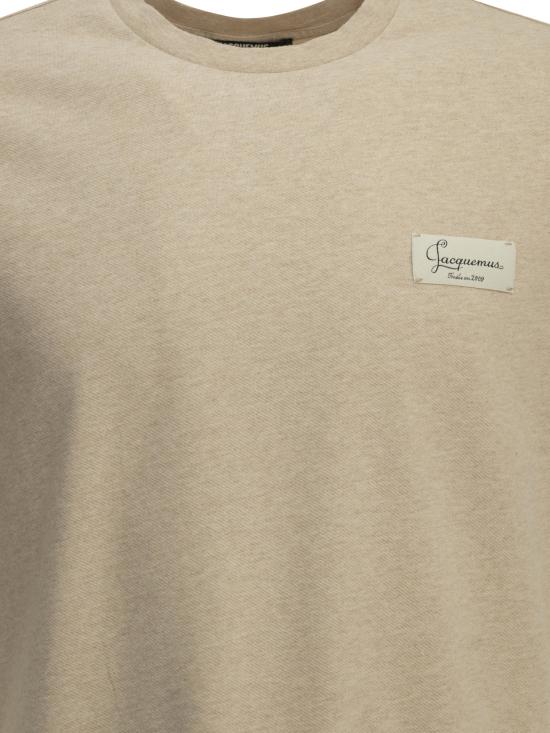 26FW 자크뮈스 반팔 티셔츠 Le Montaigne Mc 티셔츠 베이지 - JACQUEMUS