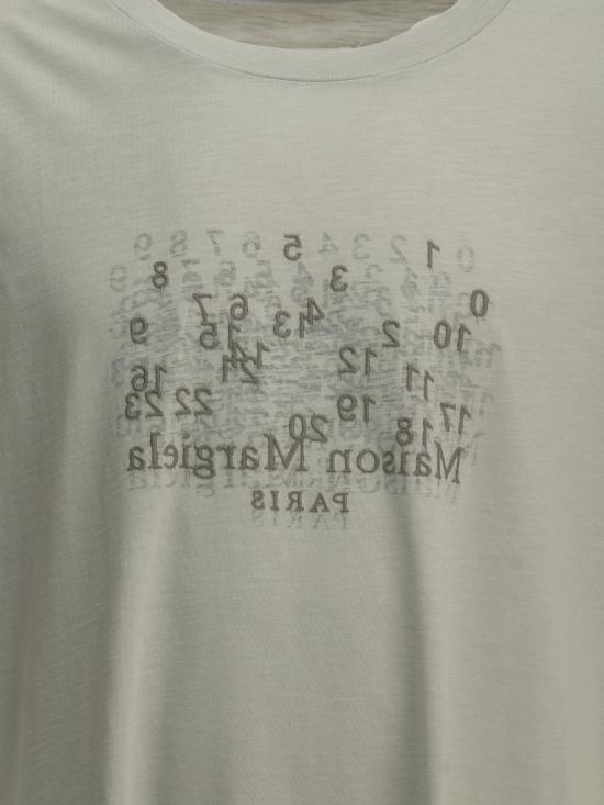 26FW 마르지엘라 반팔 티셔츠 숫자 티셔츠 (회색) - MAISON MARGIELA