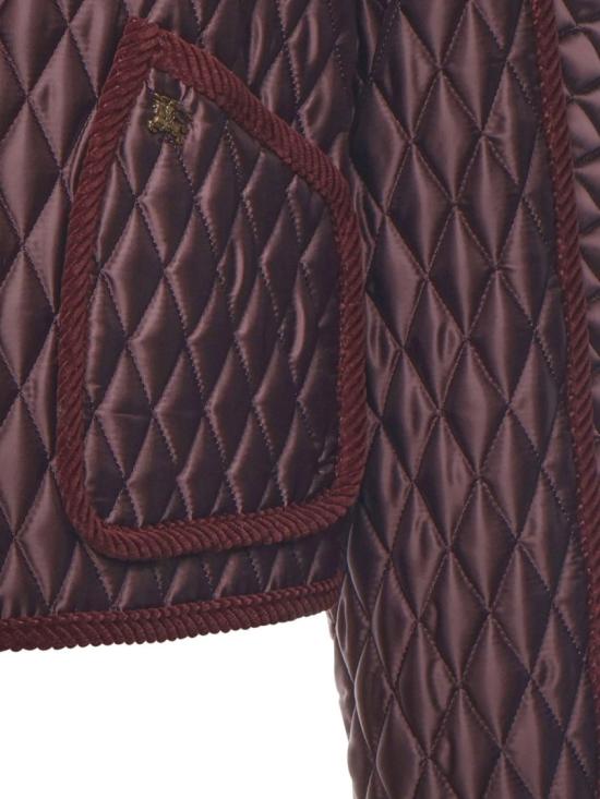 26FW 버버리 크롭 퀼팅 나일론 플로리스톤 자켓 8113543C1494 Burgundy - BURBERRY