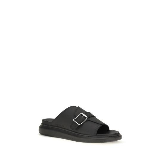  알렉산더 맥퀸 샌들 송아지 가죽 보스 타우러스 플랫폼  블랙 - ALEXANDER MCQUEEN