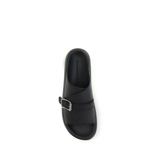  알렉산더 맥퀸 샌들 송아지 가죽 보스 타우러스 플랫폼  블랙 - ALEXANDER MCQUEEN