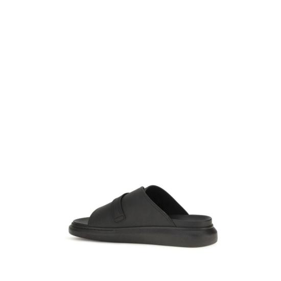  알렉산더 맥퀸 샌들 송아지 가죽 보스 타우러스 플랫폼  블랙 - ALEXANDER MCQUEEN