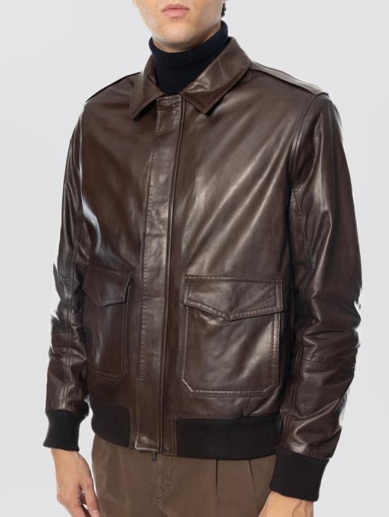 26FW 볼파글리 자켓 Pelle con Imbottitura의 폭격기 David Testa di Moro - VOLFAGLI