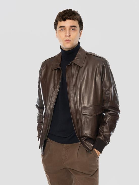 26FW 볼파글리 자켓 Pelle con Imbottitura의 폭격기 David Testa di Moro