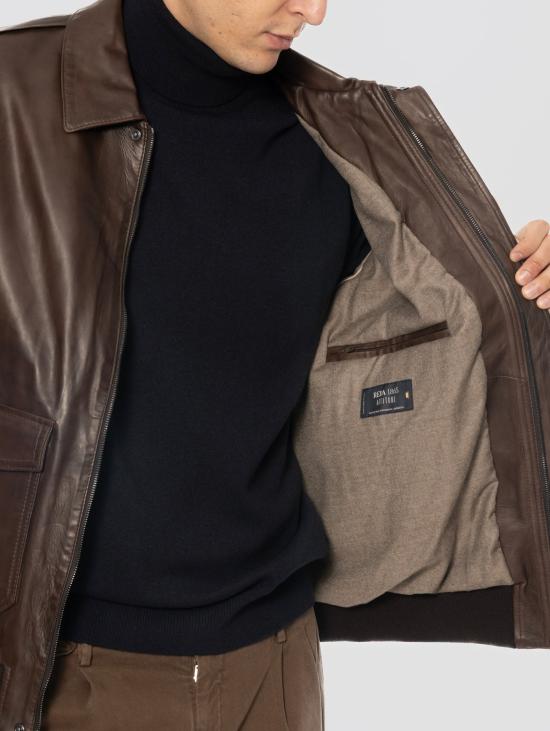 26FW 볼파글리 자켓 Pelle con Imbottitura의 폭격기 David Testa di Moro - VOLFAGLI