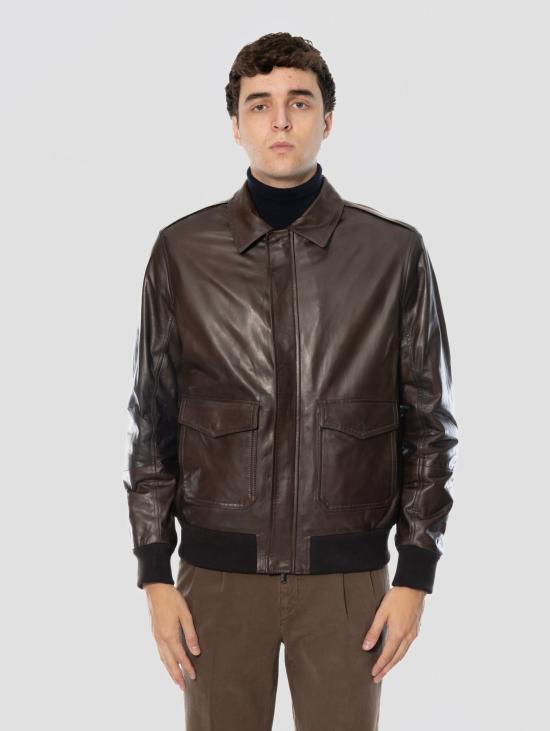 26FW 볼파글리 자켓 Pelle con Imbottitura의 폭격기 David Testa di Moro - VOLFAGLI