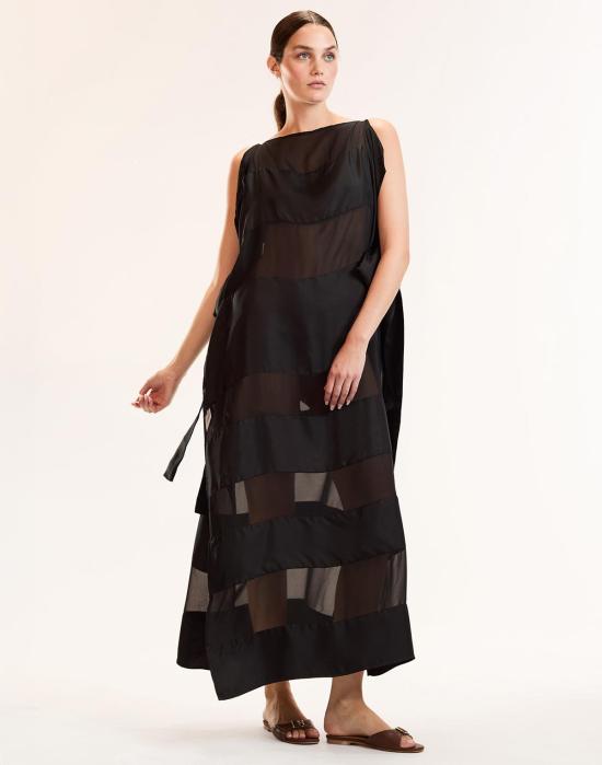  신시아 로리 롱 원피스 신시아 로울리 윈드스윕 드레스 블랙 - CYNTHIA ROWLEY