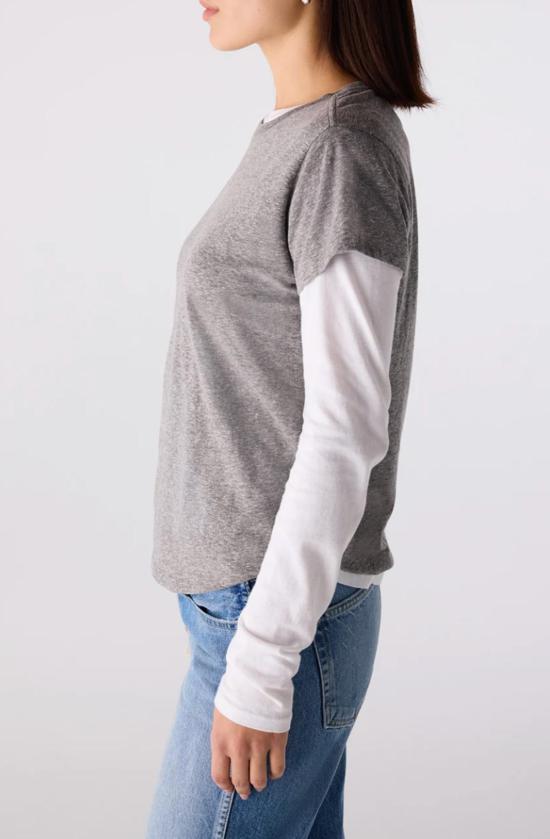 아모 데님 반팔 티셔츠 포에버 티셔츠 헤더 그레이 - AMO DENIM