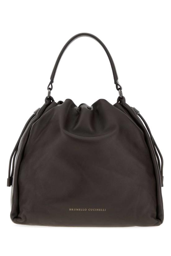 26FW 브루넬로 쿠치넬리 소프트 가죽 멜로우 버킷 백 MBGPD3611 C8279 Brown