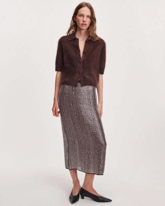  랙앤본 스커트 Rag & Bone Lili 비즈  초콜릿