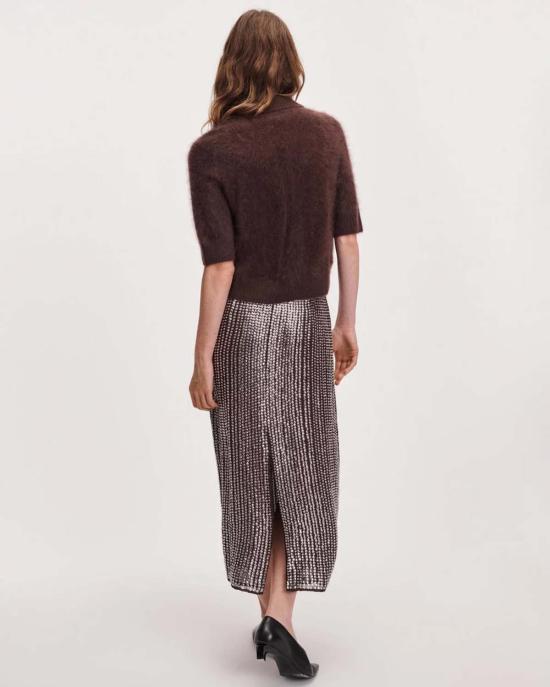  랙앤본 스커트 Rag & Bone Lili 비즈  초콜릿 - RAG & BONE
