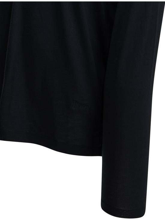 26FW 에르노 긴팔 티셔츠 라운드넥 울 티셔츠 블루 - HERNO